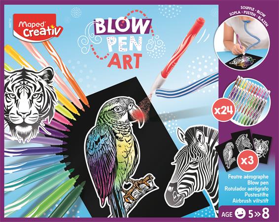 Fújós filctoll készlet, MAPED CREATIV, "Blow pen Basic"